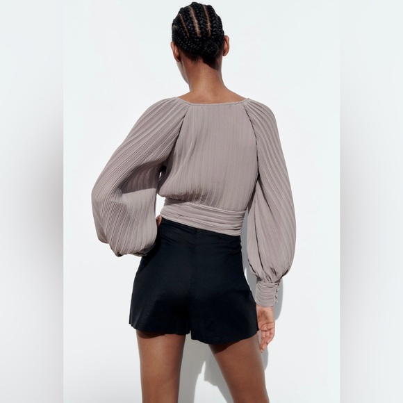 Zara knotted pleated top - Picture 6 of 8